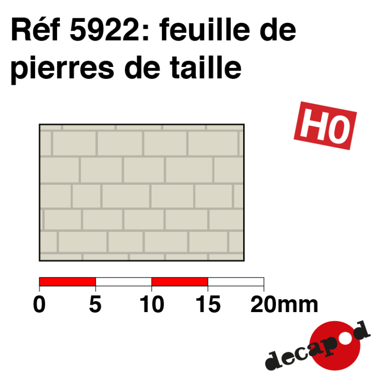 Sheet of cut stones H0 Decapod 5922 - Maketis Sheet of cut stones H0 Decapod 5922 - Maketis