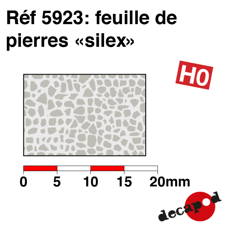 Feuille de pierres silex HO Decapod 5923 - Maketis Feuille de pierres silex HO Decapod 5923 - Maketis
