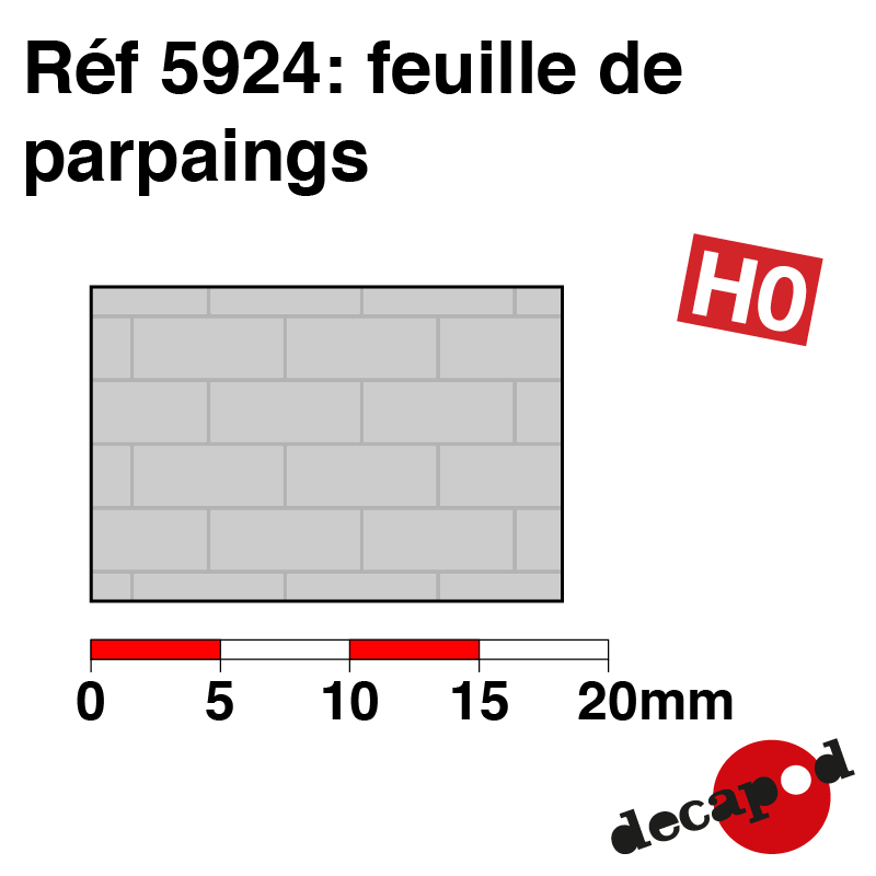 Platte aus Schlackensteinen H0 Decapod 5924 - Maketis