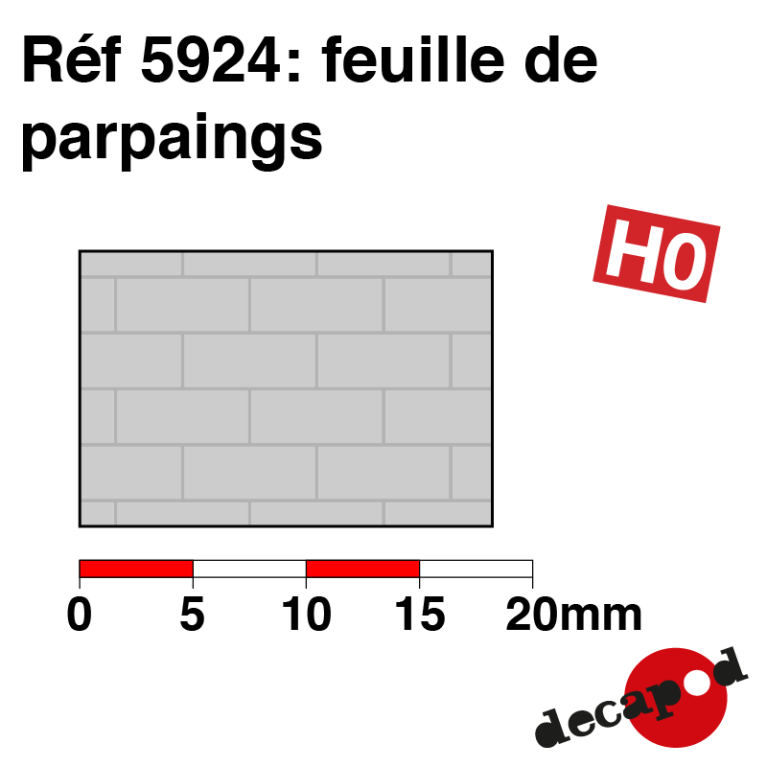 Sheet of cinder blocks H0 Decapod 5924 - Maketis Sheet of cinder blocks H0 Decapod 5924 - Maketis
