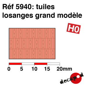 Plaque de tuiles losanges grand modèle HO Decapod 5940 - Maketis