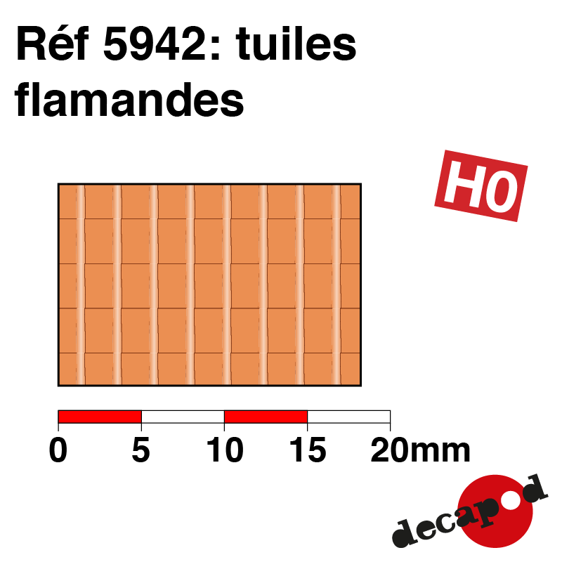Flemish tile plate H0 Decapod 5942 - Maketis