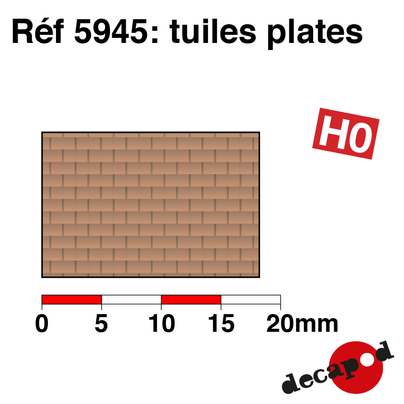 Flat tile plate H0 Decapod 5945 - Maketis