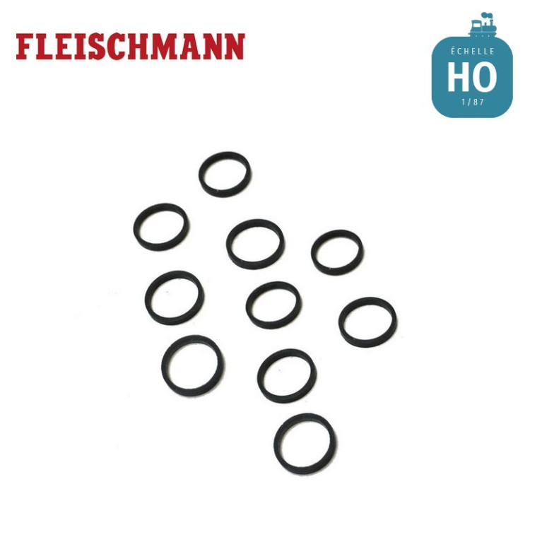 10pc.set traction wheels 9,9 mm HO Fleischmann 648006