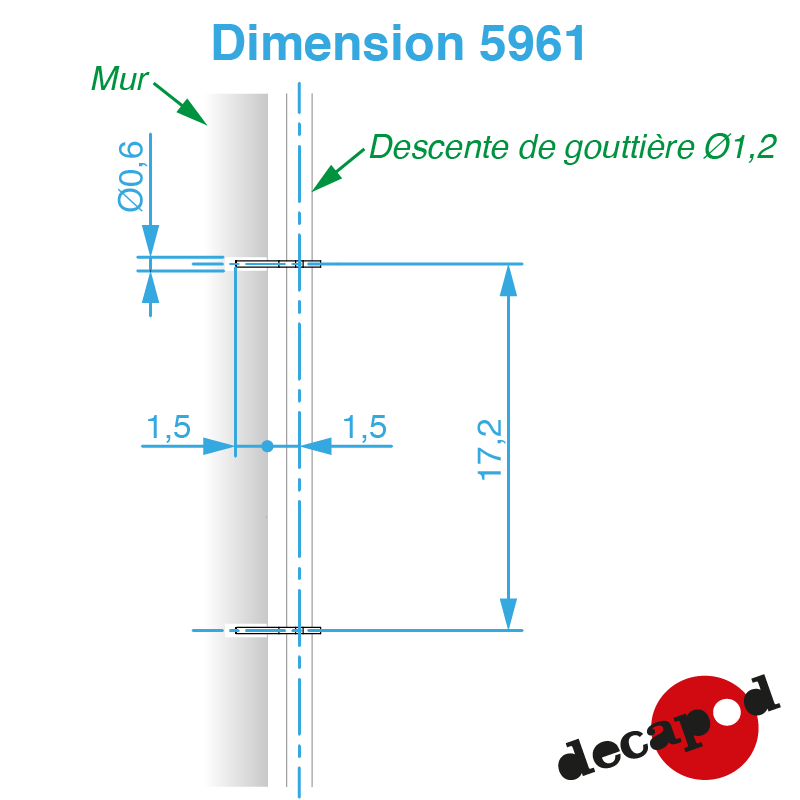 Klemmen für Dachrinnenfallrohre (208 St) H0 Decapod 5961 - Maketis