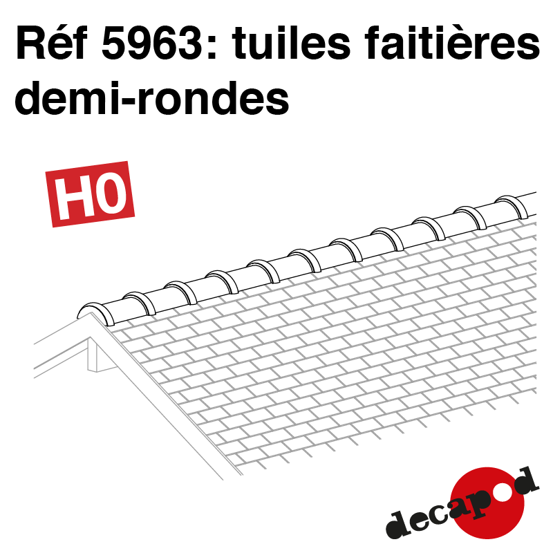 Half-round ridge tiles H0 Decapod 5963 - Maketis