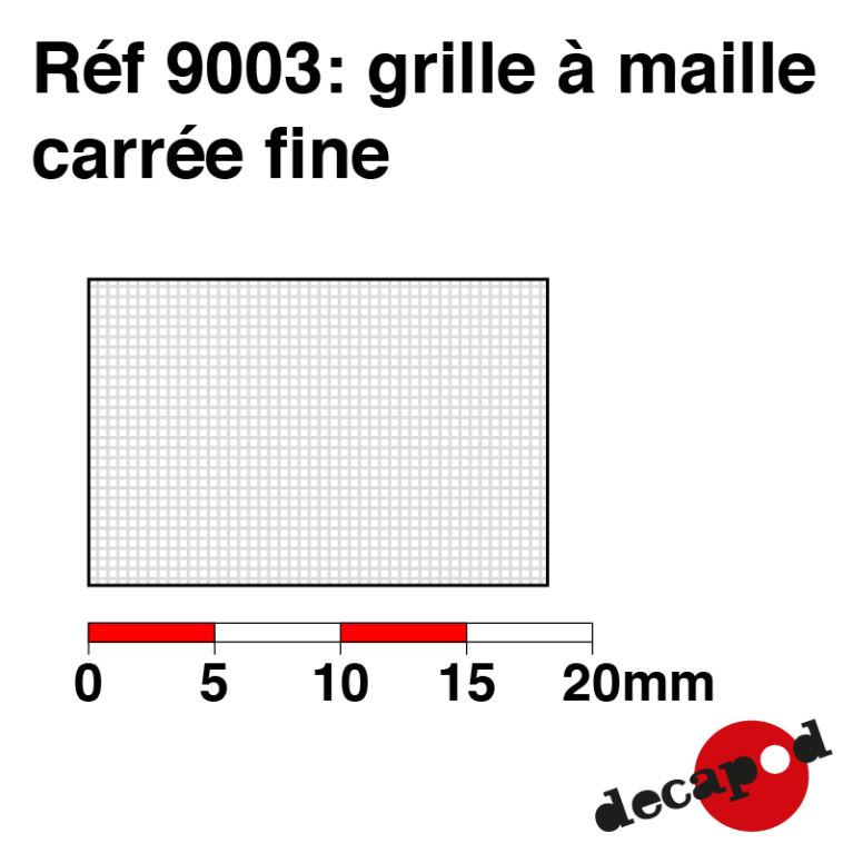 Grille à maille carrée fine Decapod 9003 - Maketis