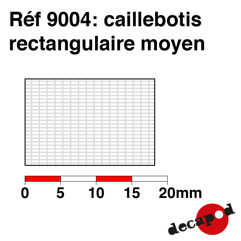 Caillebotis rectangulaire moyen Decapod 9004 - Maketis