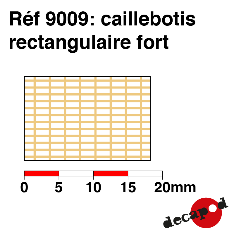 Strong rectangular grating Decapod 9009 - Maketis