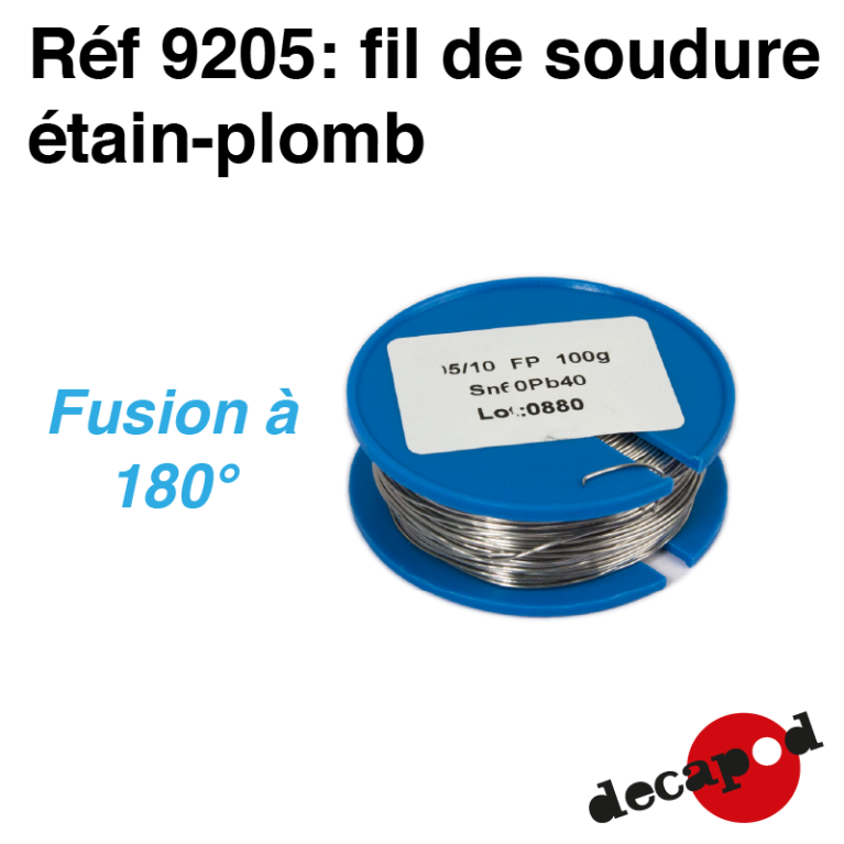 Fil de soudure étain-plomb (100 g) (fil de 5/10è) Decapod 9205 - Maketis Fil de soudure étain-plomb (100 g) (fil de 5/10è) Decapod 9205 - Maketis