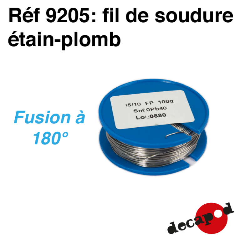 Fil de soudure étain-plomb (100 g) (fil de 5/10è) Decapod 9205 - Maketis