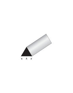 Profilés blanc super styrène triangle 60° 330 mm Maquett