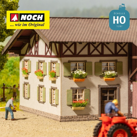 Jardinières fleuries rouges blanches et jaunes (12 pcs) HO Noch 14009 - Maketis Jardinières fleuries rouges blanches et jaunes (12 pcs) HO Noch 14009 - Maketis