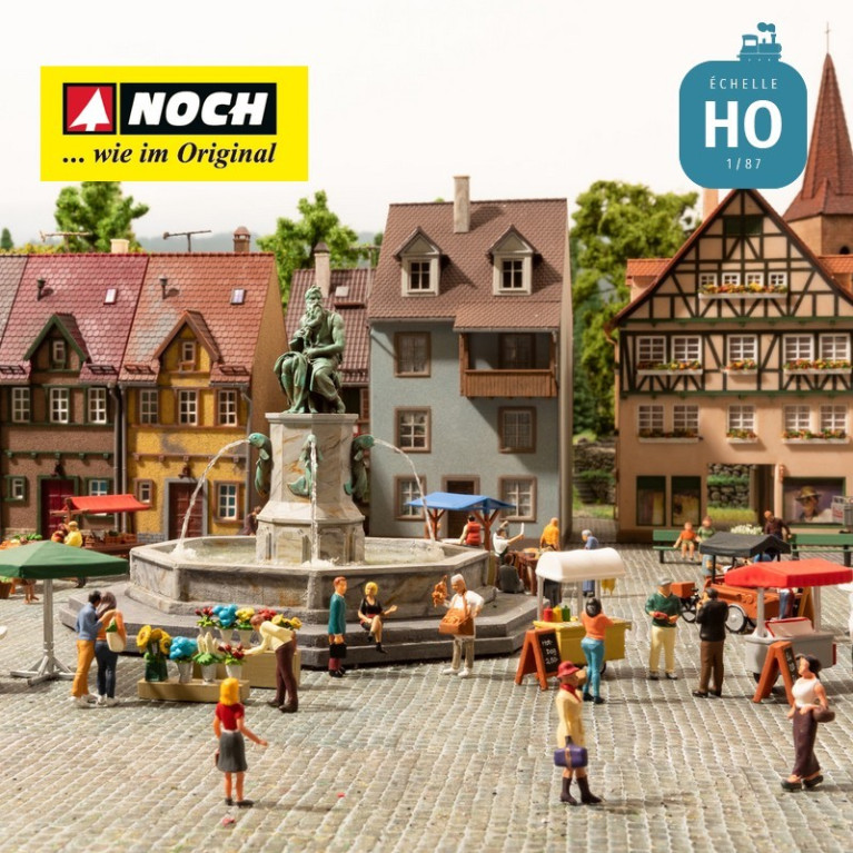 Figurines thématiques "Stand de café" HO Noch 16230 - Maketis