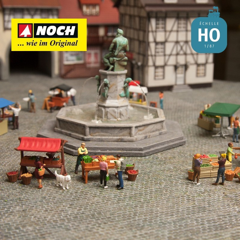 Figurines thématiques "Stand de café" HO Noch 16230 - Maketis