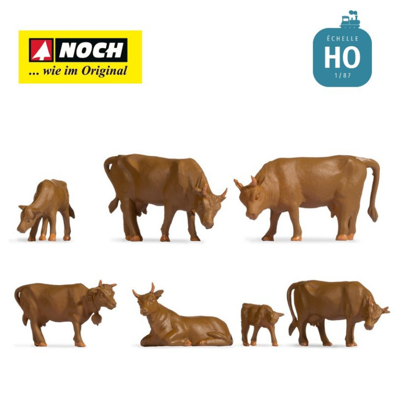 Vaches Brunes HO Noch 18216 - Maketis Vaches Brunes HO Noch 18216 - Maketis