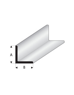 Profilés blanc super styrène en angle A égal B
