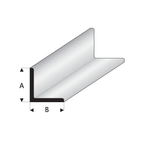 Profilés blanc super styrène en angle A égal B 330 mm Maquett