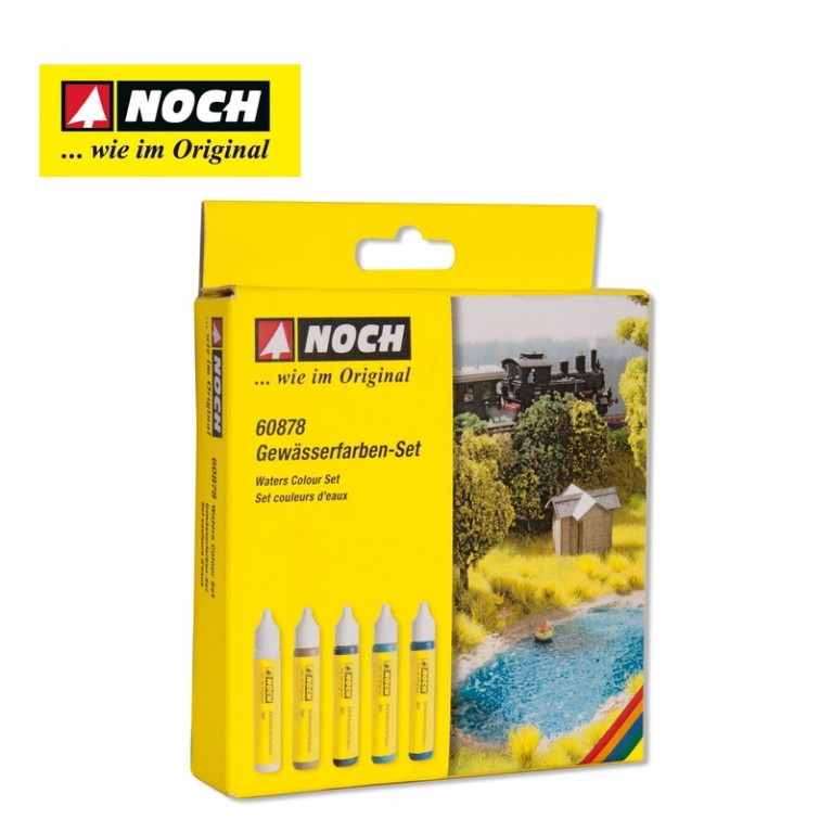 Set couleurs d'eaux 5x30ml Noch 60878 - Maketis Set couleurs d'eaux 5x30ml Noch 60878 - Maketis