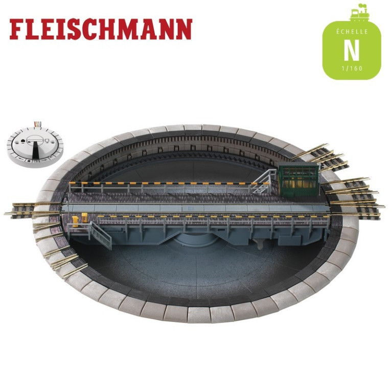 Plaque tournante motorisée 183 mm N Fleischmann 9152 Plaque tournante motorisée 183 mm N Fleischmann 9152