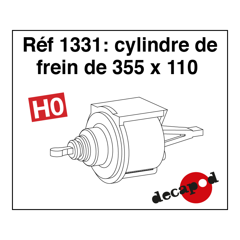 355 x 110 brake cylinder H0 Decapod 1331 - Maketis