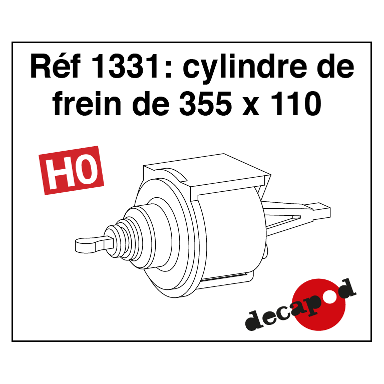355 x 110 brake cylinder H0 Decapod 1331 - Maketis