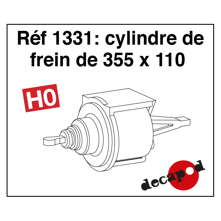 355 x 110 brake cylinder H0 Decapod 1331 - Maketis 355 x 110 brake cylinder H0 Decapod 1331 - Maketis