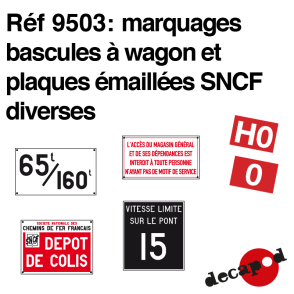 Wagon scale markings and SNCF enamelled plates Decapod 9503 - Maketis