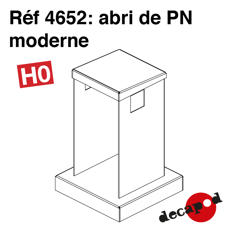 Modern railway crossing shelter H0 Decapod 4652 - Maketis