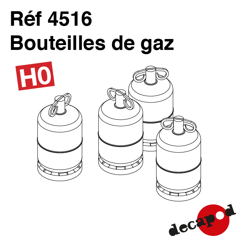 Bouteilles de gaz (8 pcs) HO Decapod 4516 - Maketis