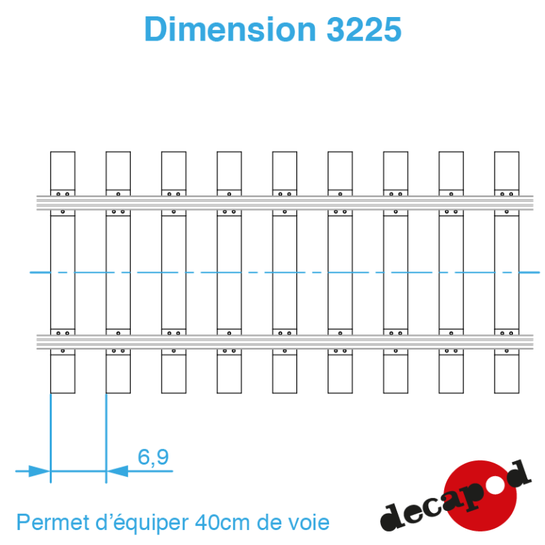 Traverses pour selles 3 trous (60 pcs) HO Decapod 3225 - Maketis Traverses pour selles 3 trous (60 pcs) HO Decapod 3225 - Maketis