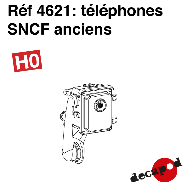 Altes SNCF-Telefon (8 St) H0 Decapod 4621 - Maketis