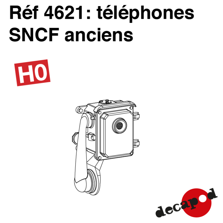 Téléphone SNCF ancien (8 pcs) HO Decapod 4621 - Maketis