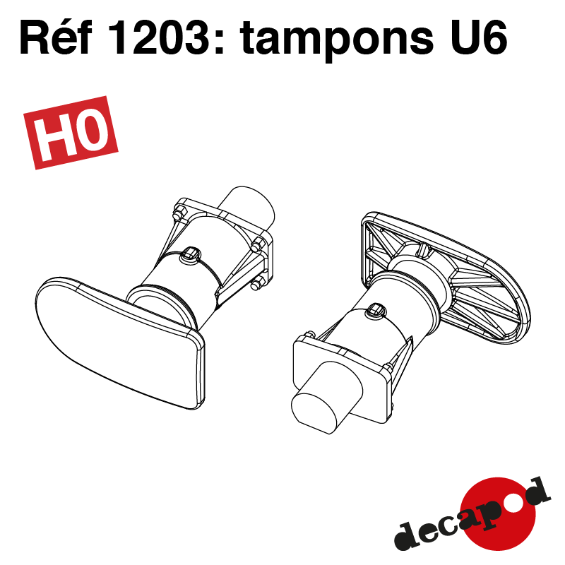 Tampons U6 HO Decapod 1203 - Maketis