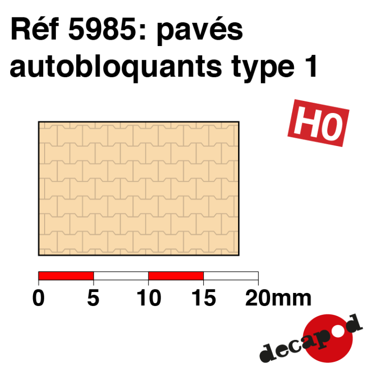 Interlocking paving blocks type 1 H0 Decapod 5985 - Maketis Interlocking paving blocks type 1 H0 Decapod 5985 - Maketis