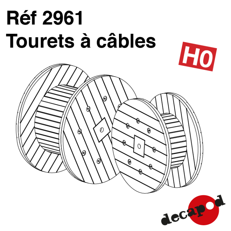 Tourets à câbles HO Decapod 2961 - Maketis