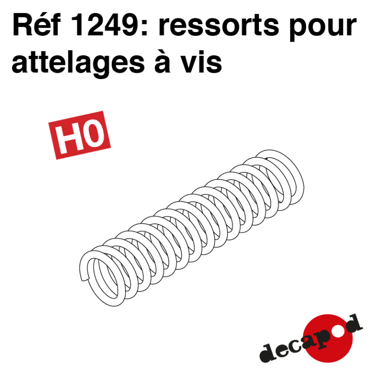 Ressorts pour attelage à vis HO Decapod 1249 - Maketis Ressorts pour attelage à vis HO Decapod 1249 - Maketis
