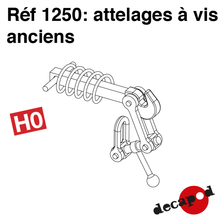 Antique screw couplings H0 Decapod 1250 - Maketis Antique screw couplings H0 Decapod 1250 - Maketis
