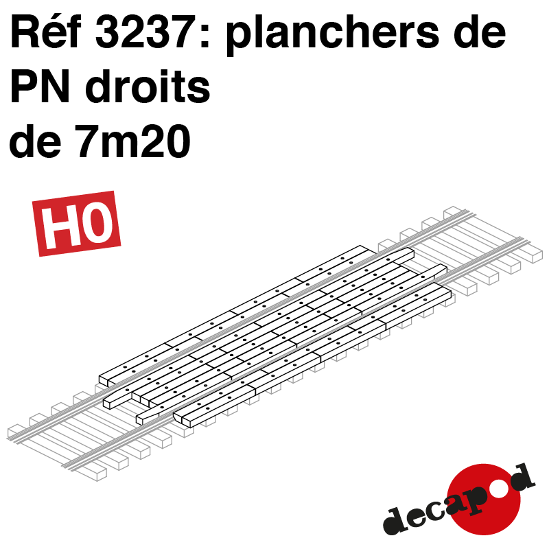 Straight railway crossing floors of 7m20 H0 Decapod 3237 - Maketis