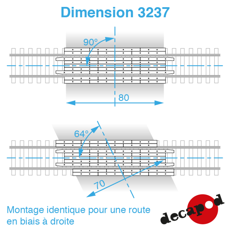 Straight railway crossing floors of 7m20 H0 Decapod 3237 - Maketis Straight railway crossing floors of 7m20 H0 Decapod 3237 - Maketis