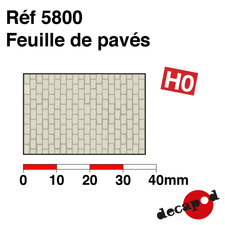 Sheet of paving stones H0 Decapod 5800 - Maketis