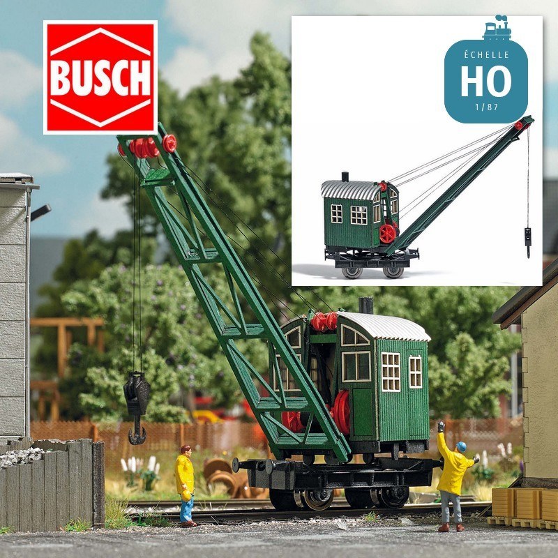 Grue à vapeur HO Busch 1397 - Maketis