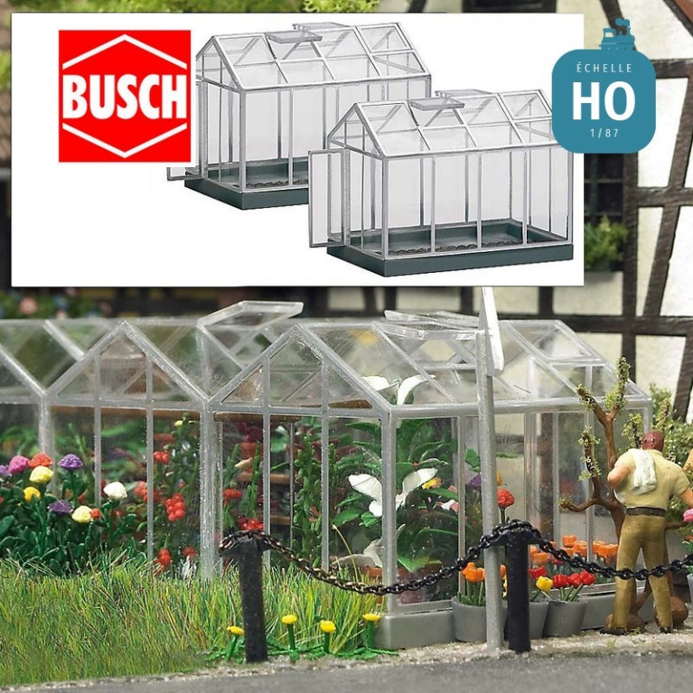 Serres (2 pcs) HO Busch 1400 - Maketis Serres (2 pcs) HO Busch 1400 - Maketis