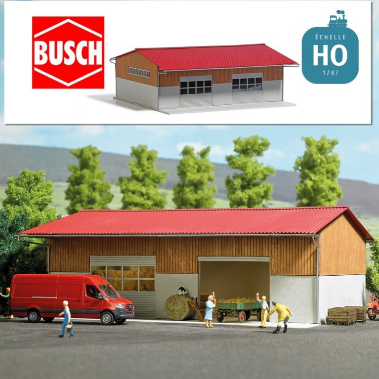 Grange moderne HO Busch 1901 - Maketis Grange moderne HO Busch 1901 - Maketis