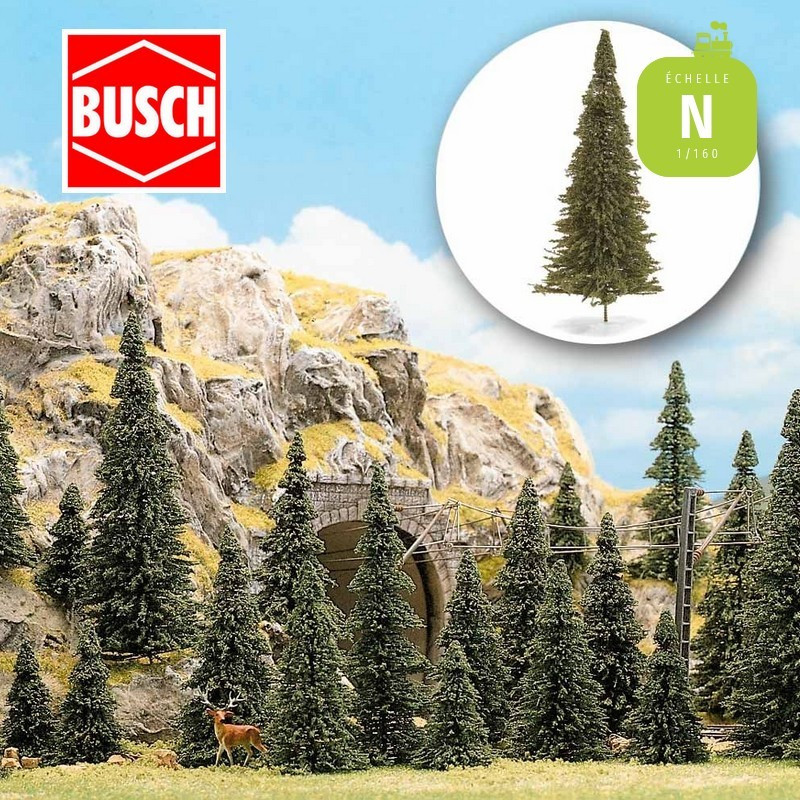 Sapins (30 pcs) N Busch 6571 - Maketis