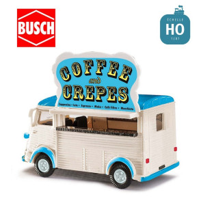 Camionnette Citroen "coffee and crepes" HO Busch 41926 - Maketis