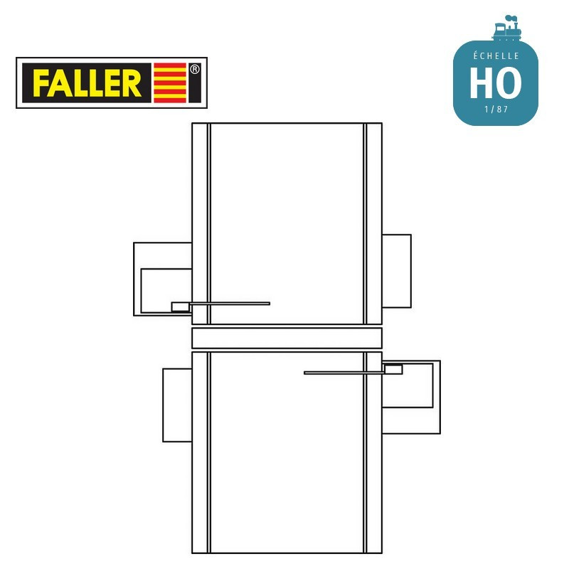 Passage à niveau + pièce d'entraînement HO Faller 120244 - Maketis