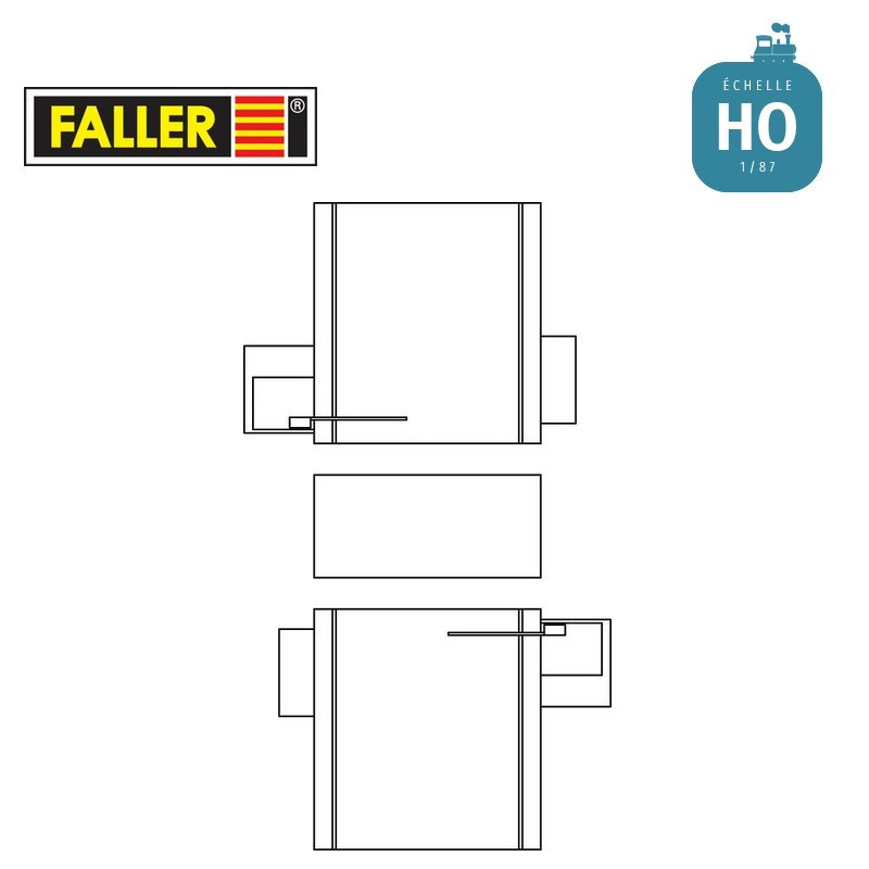 Passage à niveau + pièce d'entraînement HO Faller 120244 - Maketis