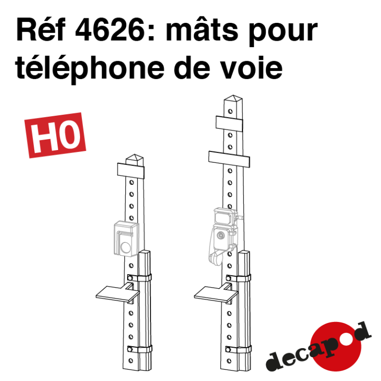Poles for track telephone H0 Decapod 4626 - Maketis Poles for track telephone H0 Decapod 4626 - Maketis