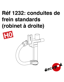 Conduite de frein standard (rbt à droite) HO Decapod 1232
